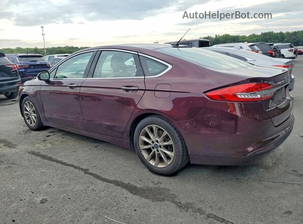 3FA6P0HD0HR332146 2017 FORD FUSION Maroon უკანა მარჯვენა
