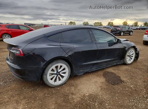 5YJ3E1EB7MF916616 2021 TESLA MODEL 3 Черный Передняя правая четверть