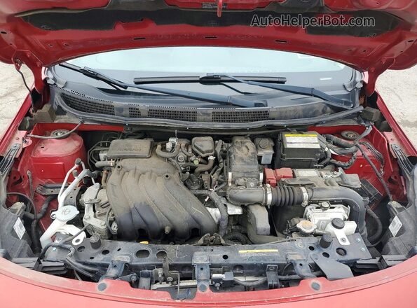 3N1CN7AP5JL833867 2018 NISSAN VERSA Red ძრავის განყოფილების ხედი