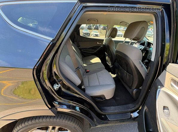5XYZTDLB9JG562316 2018 HYUNDAI SANTA Black Rear view