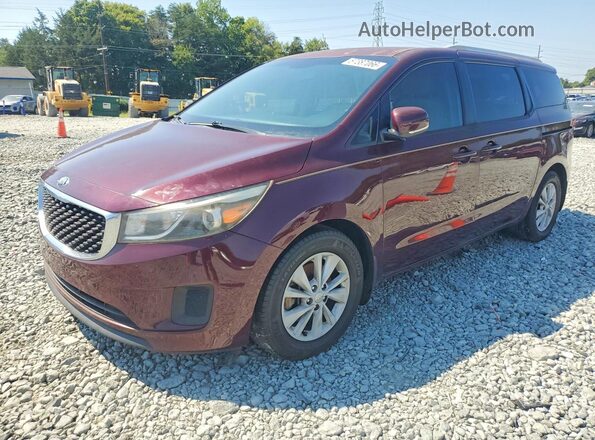 KNDMB5C19G6163850 2016 KIA SEDONA Maroon Rear left