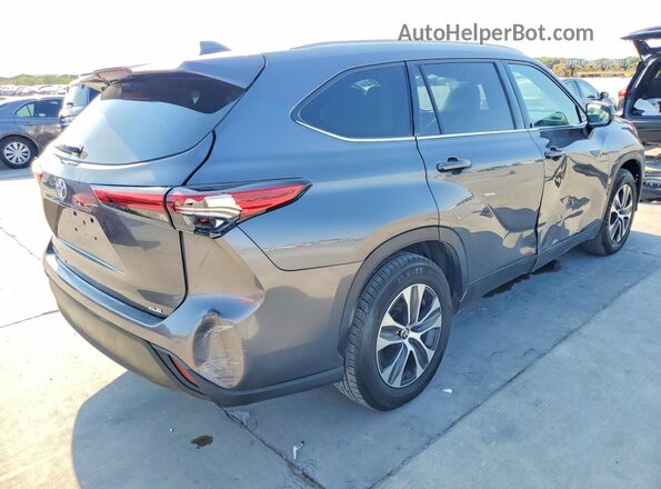5TDGZRAH0MS051322 2021 TOYOTA HIGHLANDER Gray Առջևի աջ