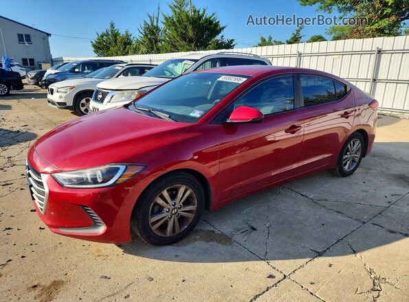 KMHD84LF1HU064453 2017 HYUNDAI ELANTRA Red Trasero izquierdo