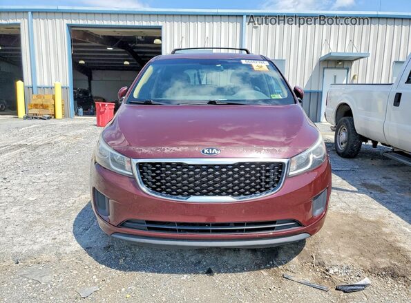 KNDMB5C11G6179217 2016 KIA SEDONA Темно-бордовый Вид сзади