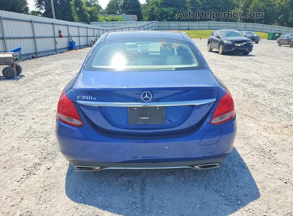 55SWF4HB4HU217133 2017 MERCEDES-BENZ C Blue Rear view