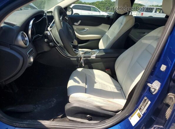55SWF4HB4HU217133 2017 MERCEDES-BENZ C Blue Front interior view