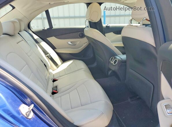 55SWF4HB4HU217133 2017 MERCEDES-BENZ C Blue Rear seats view