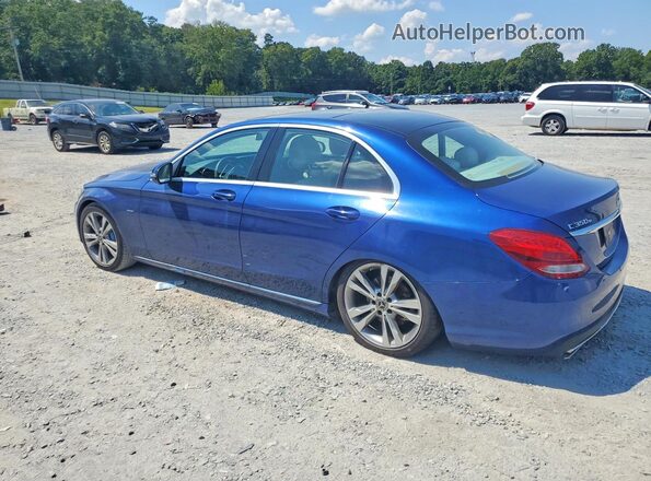 55SWF4HB4HU217133 2017 MERCEDES-BENZ C Blue Rear left