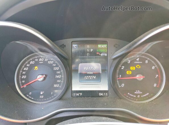 55SWF4HB6HU221278 2017 MERCEDES-BENZ C Black Вид щитка приладів