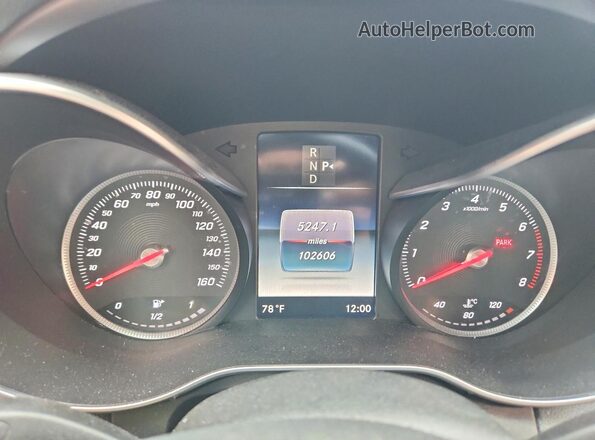 55SWF4JB0GU101355 2016 MERCEDES-BENZ C Black Vista del cuadro de instrumentos