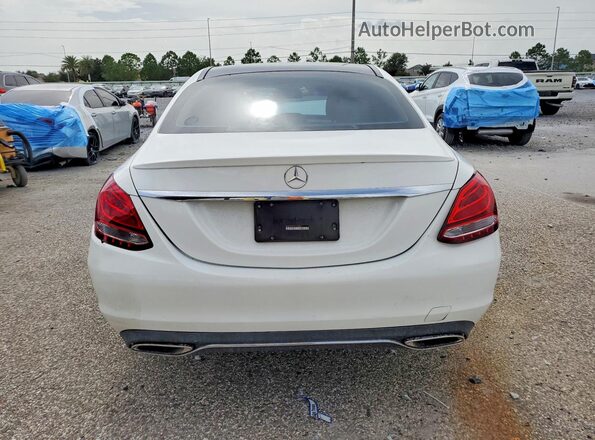 55SWF4JB0GU130984 2016 MERCEDES-BENZ C White Widok z tyłu