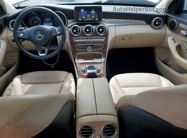 55SWF4JB0GU130984 2016 MERCEDES-BENZ C White Widok deski rozdzielczej