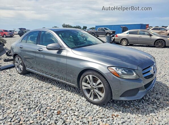 55SWF4JB0JU268807 2018 MERCEDES-BENZ C Gray Przód prawy