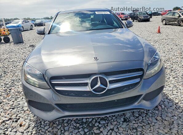 55SWF4JB0JU268807 2018 MERCEDES-BENZ C Gray Widok z przodu