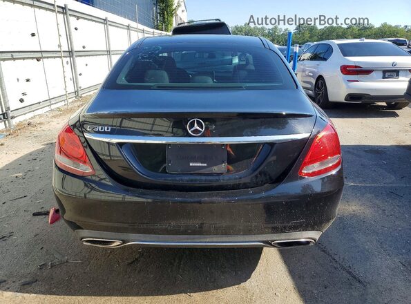 55SWF4JB1GU104099 2016 MERCEDES-BENZ C Black Widok z tyłu