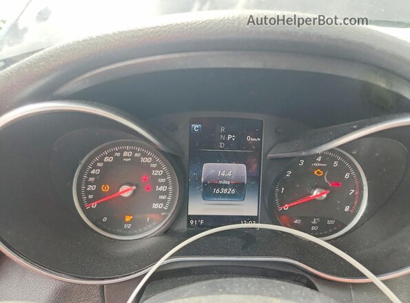 55SWF4JB2GU128489 2016 MERCEDES-BENZ C Черный Вид щитка приборов