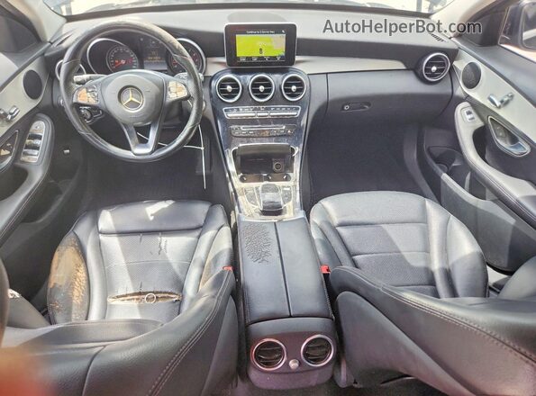 55SWF4JB2GU128489 2016 MERCEDES-BENZ C Черный Вид панели приборов