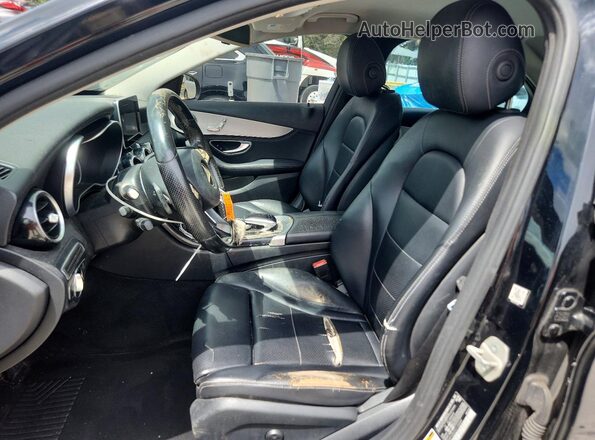 55SWF4JB2GU128489 2016 MERCEDES-BENZ C Черный Вид салона спереди