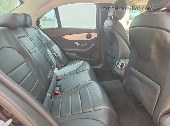 55SWF4JB2GU128489 2016 MERCEDES-BENZ C Черный Вид задних сидений