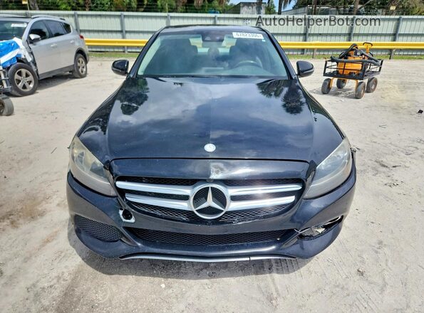 55SWF4JB2GU128489 2016 MERCEDES-BENZ C Черный Вид спереди