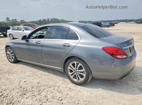 55SWF4JB2JU242130 2018 MERCEDES-BENZ C Gray Trasero izquierdo