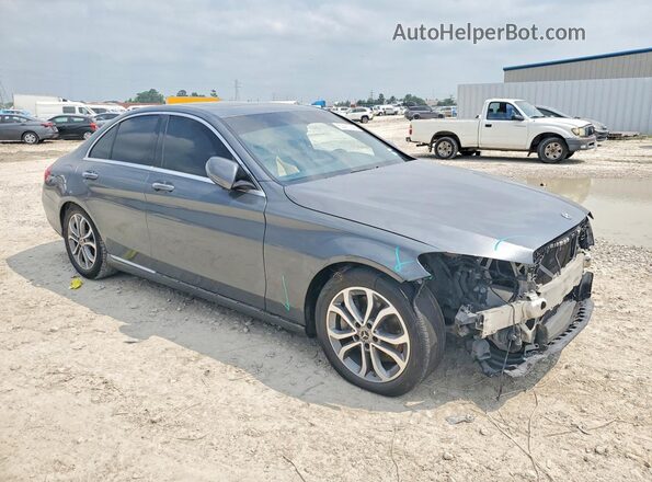 55SWF4JB2JU242130 2018 MERCEDES-BENZ C Gray Delantero derecho