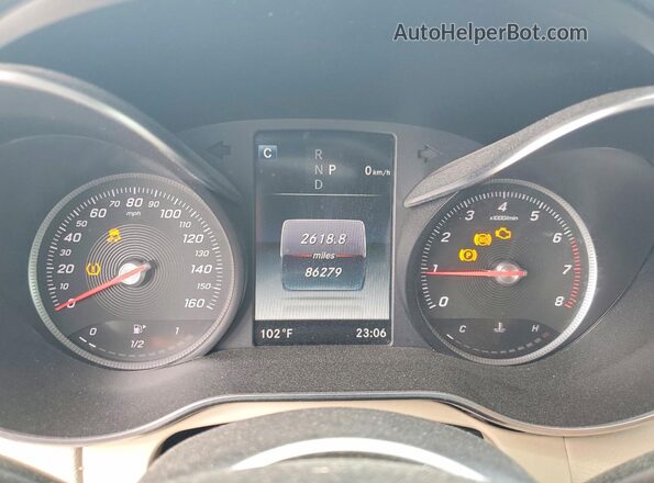 55SWF4JB2JU242130 2018 MERCEDES-BENZ C Gray Vista del cuadro de instrumentos