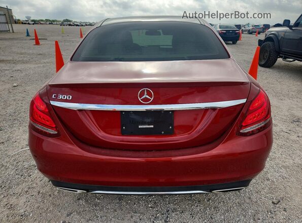 55SWF4JB2JU248493 2018 MERCEDES-BENZ C Red Հետևի տեսք