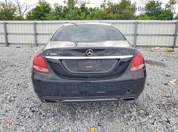 55SWF4JB3GU174400 2016 MERCEDES-BENZ C Black Rear view