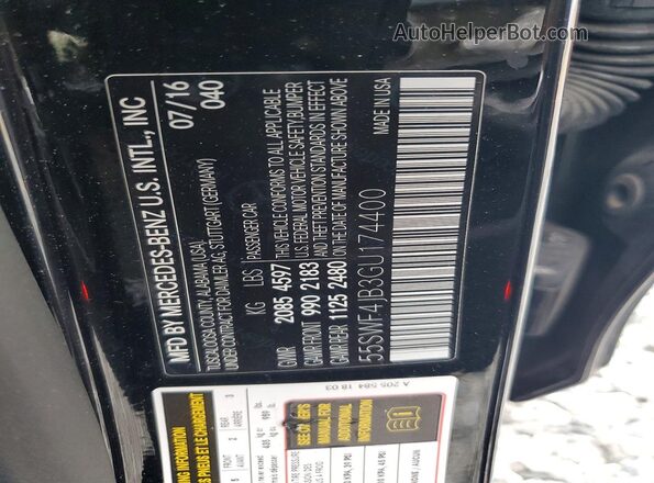 55SWF4JB3GU174400 2016 MERCEDES-BENZ C Black Engine compartment view