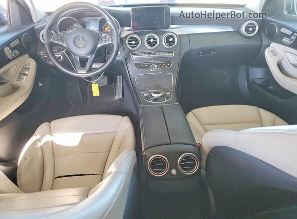 55SWF4JB3HU224200 2017 MERCEDES-BENZ C Gray Dashboard view