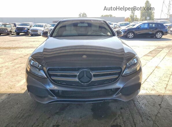 55SWF4JB3HU224200 2017 MERCEDES-BENZ C Gray Front view