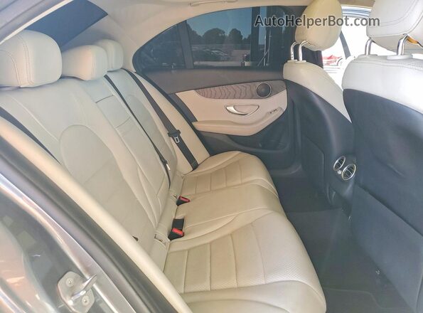 55SWF4JB3HU224200 2017 MERCEDES-BENZ C Gray Rear seats view