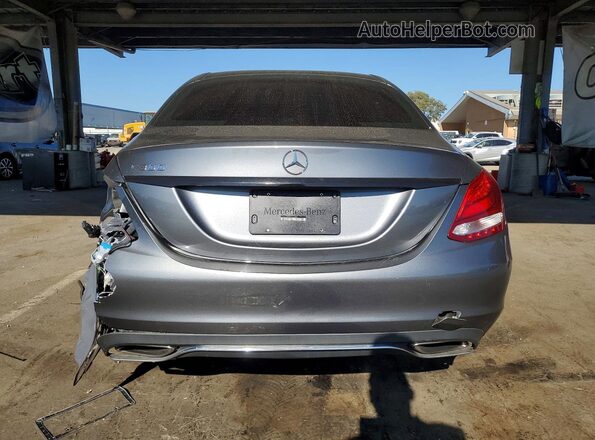 55SWF4JB3HU224200 2017 MERCEDES-BENZ C Gray Rear view