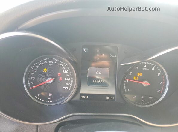 55SWF4JB4GU156729 2016 MERCEDES-BENZ C White Vista del cuadro de instrumentos