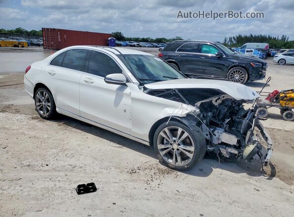 55SWF4JB4GU173322 2016 MERCEDES-BENZ C White Передня права чверть