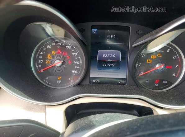 55SWF4JB4GU173322 2016 MERCEDES-BENZ C White Вид щитка приладів