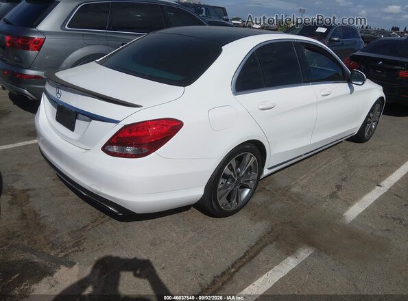55SWF4JB4HU214419 2017 MERCEDES-BENZ C-CLASS White Հետևի աջ