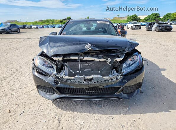 55SWF4JB4JU280037 2018 MERCEDES-BENZ C Black Вид спереду