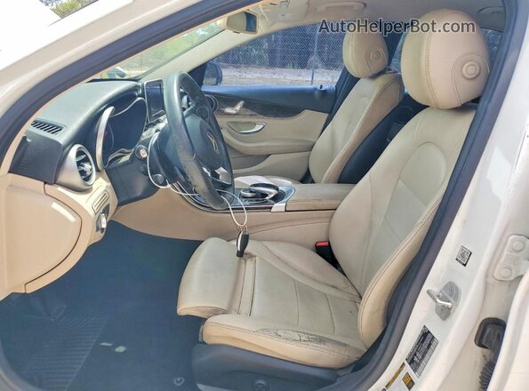 55SWF4JB6GU123182 2016 MERCEDES-BENZ C White წინა სალონის ხედი