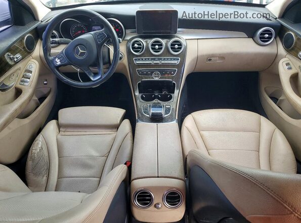 55SWF4JB6GU123182 2016 MERCEDES-BENZ C White წინა პანელის ხედი