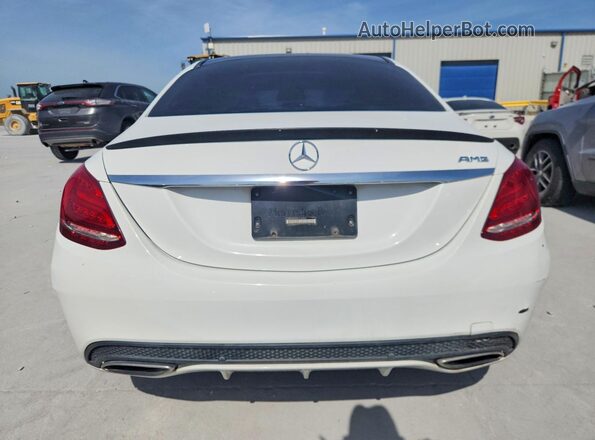 55SWF4JB6GU132397 2016 MERCEDES-BENZ C White Вид ззаду