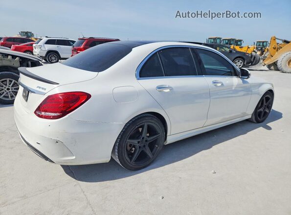 55SWF4JB6GU132397 2016 MERCEDES-BENZ C White Задня права чверть