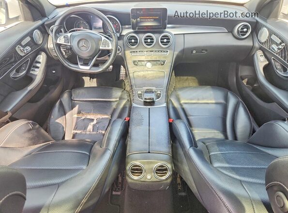 55SWF4JB6GU132397 2016 MERCEDES-BENZ C White Вид панелі приладів