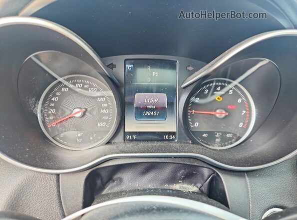 55SWF4JB6GU132397 2016 MERCEDES-BENZ C White Вид щитка приладів