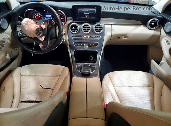 55SWF4JB6GU155226 2016 MERCEDES-BENZ C White Widok deski rozdzielczej