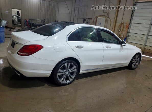55SWF4JB6GU155226 2016 MERCEDES-BENZ C White Tył prawy