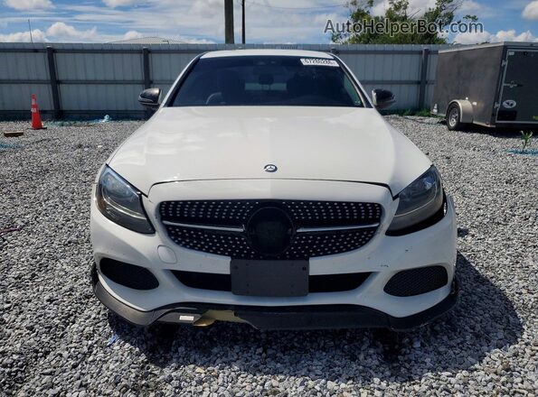 55SWF4JB6HU196215 2017 MERCEDES-BENZ C Белый Вид спереди