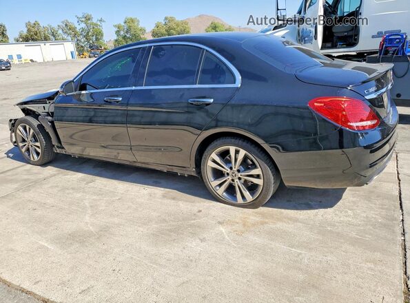 55SWF4JB6HU223588 2017 MERCEDES-BENZ C Black Trasero izquierdo
