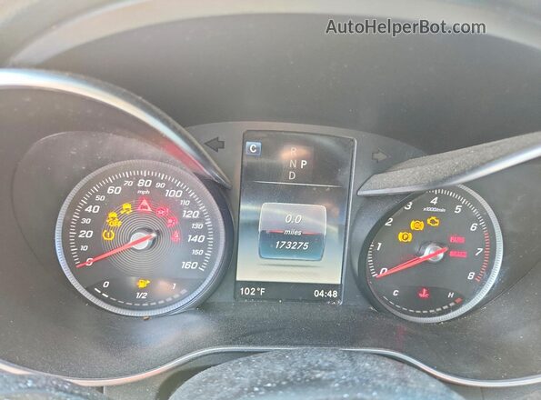 55SWF4JB6JU245340 2018 MERCEDES-BENZ C White Vista del cuadro de instrumentos